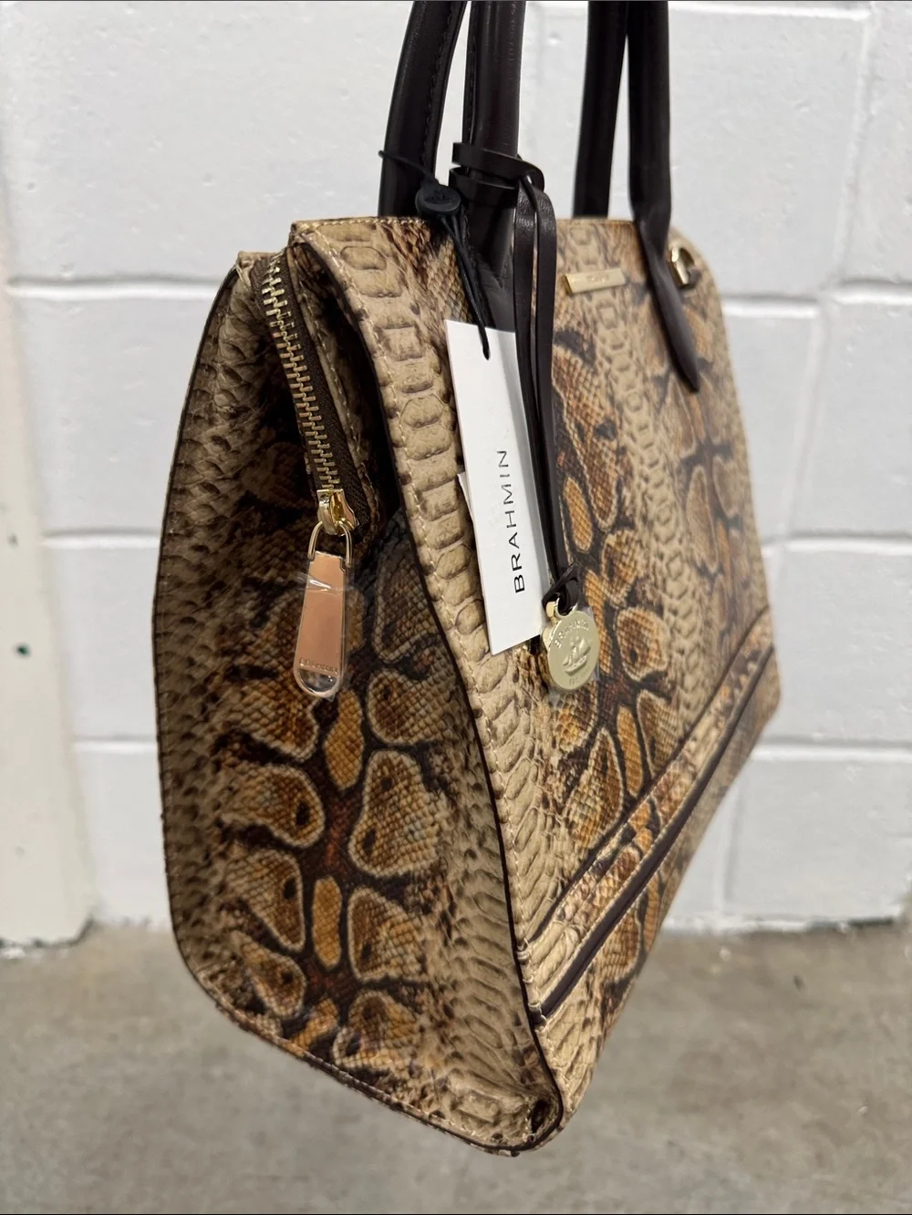Brahmin structured satchel